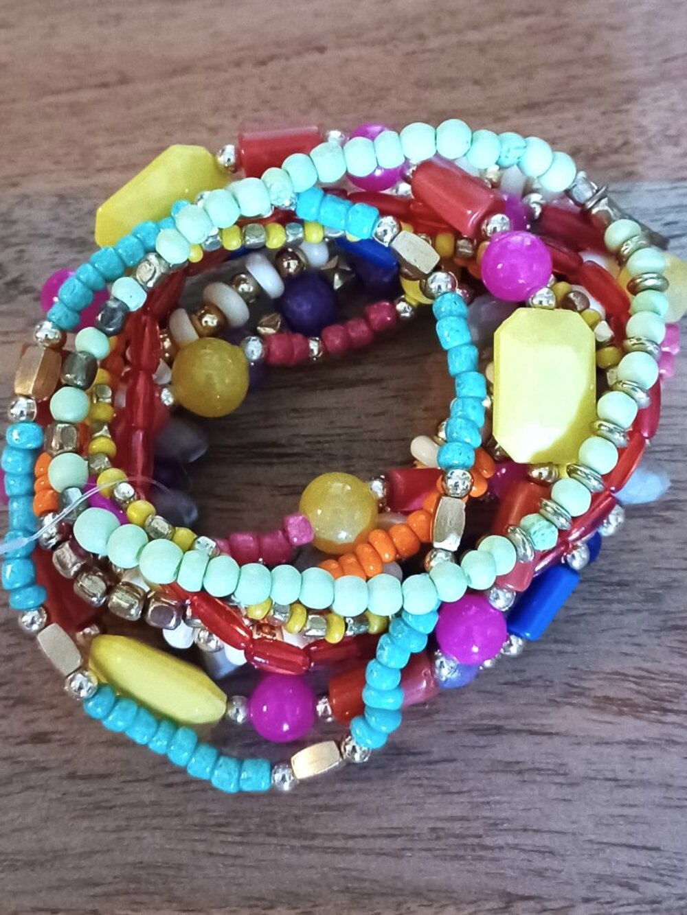 New Stacked Beaded Bracelet Set